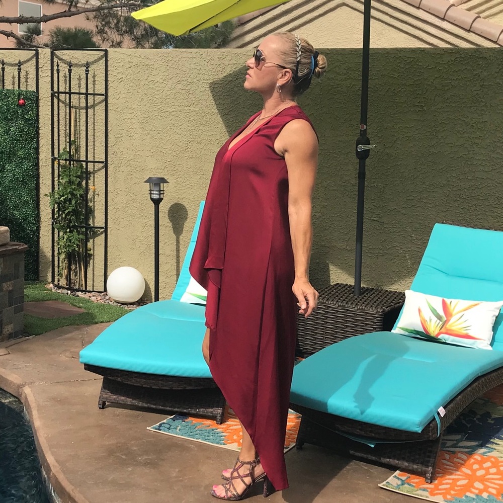 BCBG MAXAZIRA ASYMMETRICAL High/low Mini Dress - Picture 5 of 8